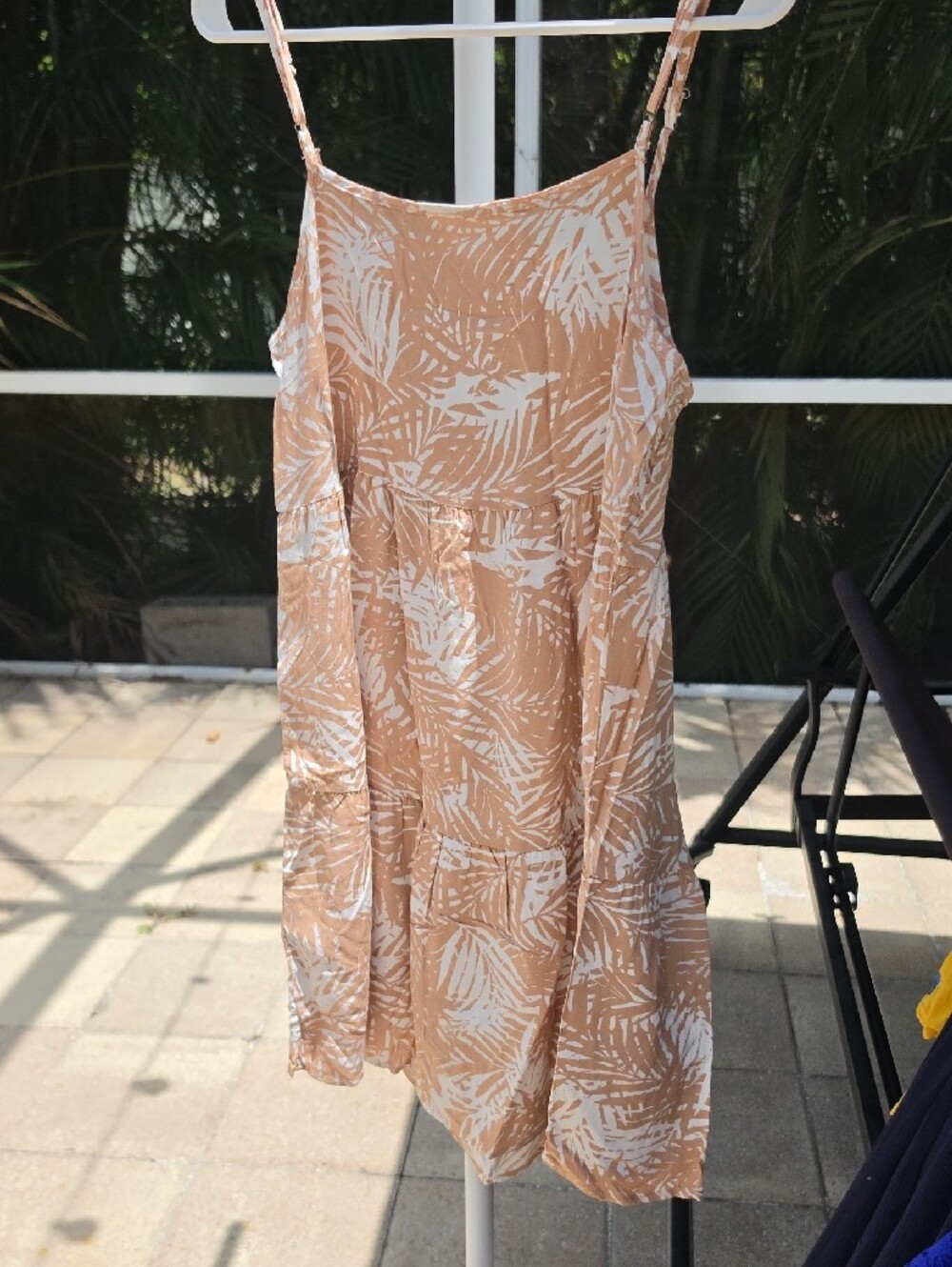 OCEAN DRIVE Palm-Print Slip Dress